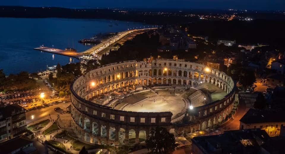 arena at night